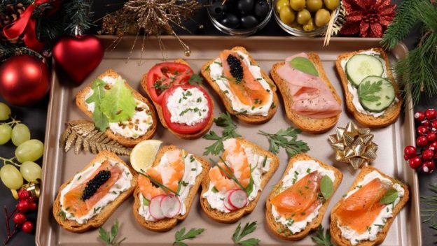 Canapés navideños