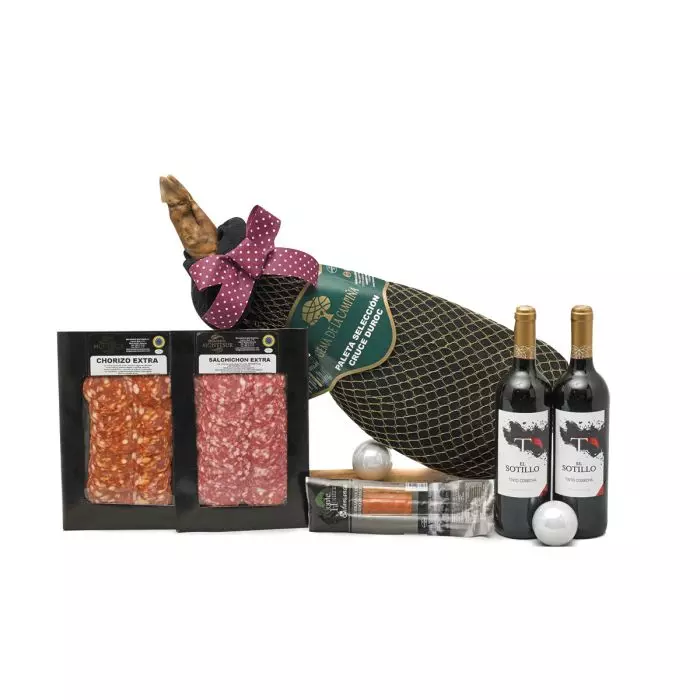 Caja Jamonera con Paleta DUROC 4,5 Kg aprox Nº52