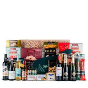 Baul Madera Navidad Nº50 - Paleta Ibérica Bellota 5kg y Queso + Whisky Chivas y Protos