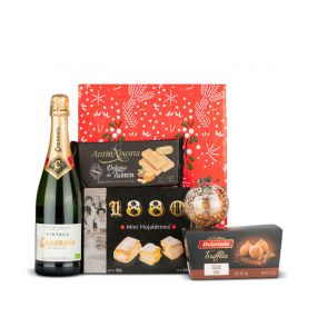 Especialisimo Estuche Navidad Burbujas Nº572 - Cava Codorniu y Surtido de Dulces navideños
