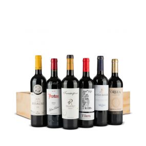 Estuche Madera Vinos Navidad Nº105 - Surtido 6 Botellas Vino Tinto Ribera del duero