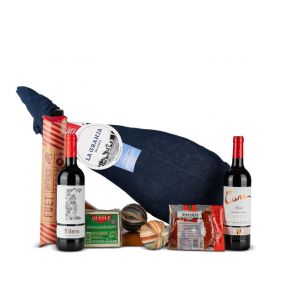 Jamonera Navidad Nº57 - Paleta Duroc Gran Reserva 5kg y Embutido Ibérico + Queso y Vino