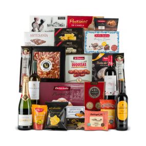 Lote Navidad Nº12 - Surtido Embutido Ibérico + Queso Curado 200g y selección de Vinos