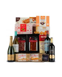 Lote Navidad Nº5 - Surtido Vinos y Cava + Chorizo y Salchichón Ibérico Bellota